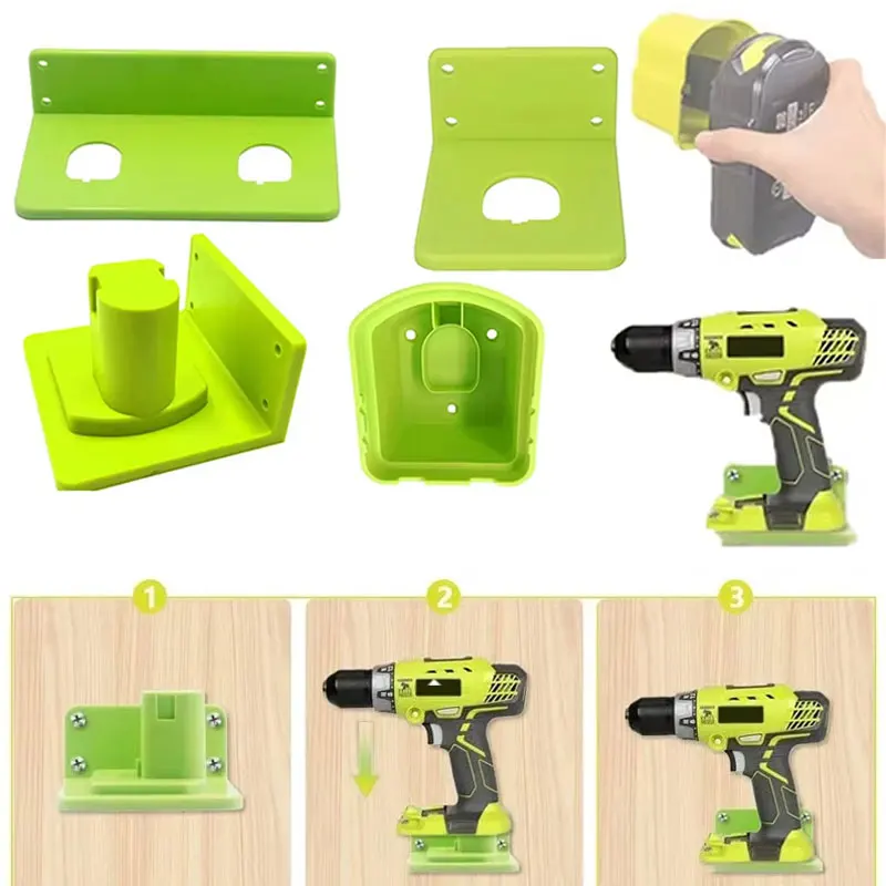 Держатель инструмента Держатель батареи для инструмента Ryobi 18V One+ и литий-ионной батареи Настенная стойка для хранения и крепежный инструмент Держатель инструмента Держатель батареи для инструмента Ryobi 18V One+ и литий-ионной батареи Настенная стойка для хранения и крепежный инструмент