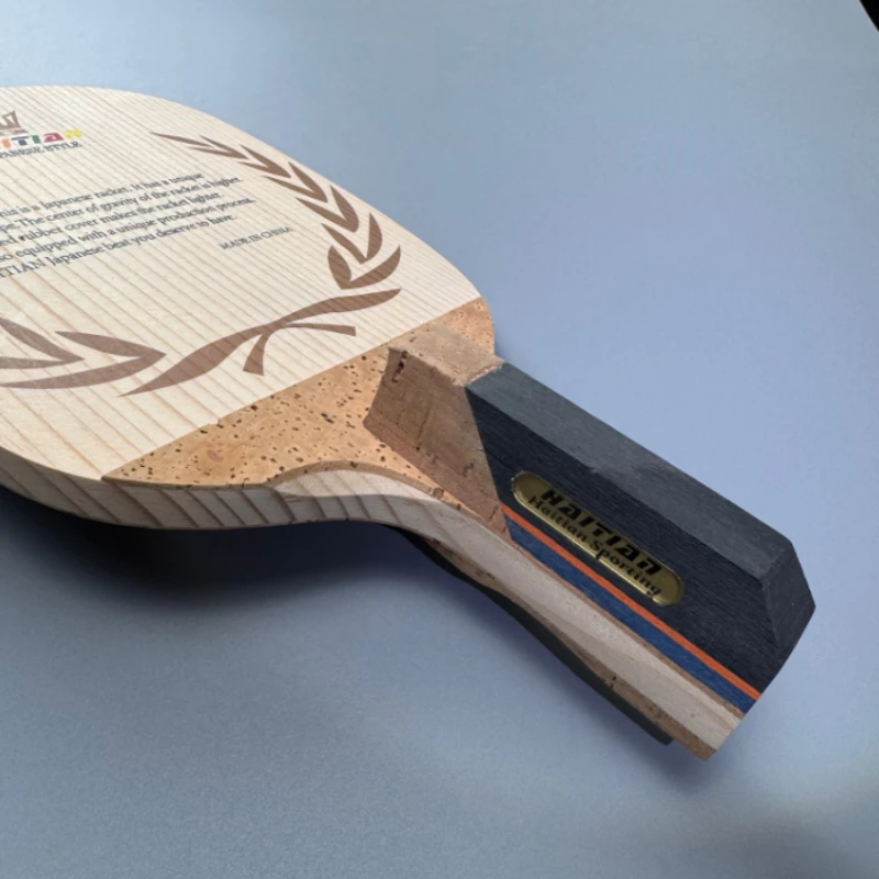 Japanese Style Haitian Hinoki Table Tennis Blade 9mm Solid Wood Ping Pong Paddle Hinoki Straight Grip Table Tennis Rackets image 4
