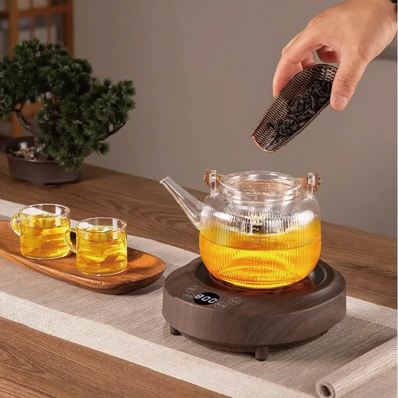 800W Electric Ceramic Stove Home Boiling Water Heater 6 Gear Heating Furnace Office Timed Tea Making Machine Auto Keep Warm 220V