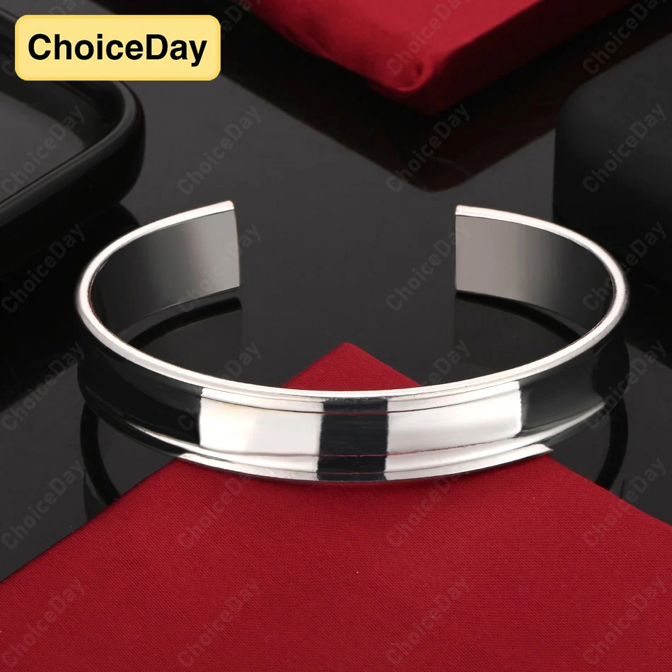 

ChoiceDay 925 Sterling Silver Exquisite Open Smooth Bracelet Women Fashion Accessories Gift Party Temperament
