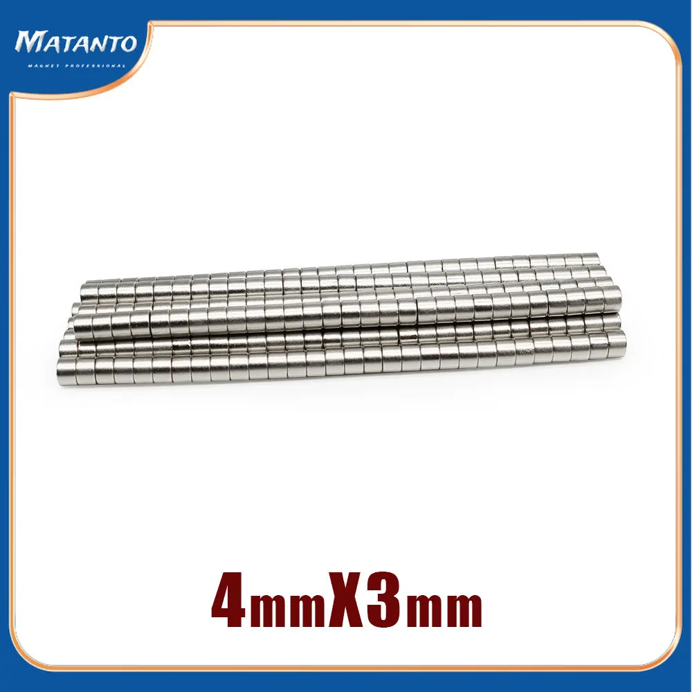 

50/100/200/500/1000/1500PCS 4x3 Mini Small Round Powerful Magnets Strong 4mmx3mm Permanent Neodymium Magnet Disc 4x3mm 4*3 mm