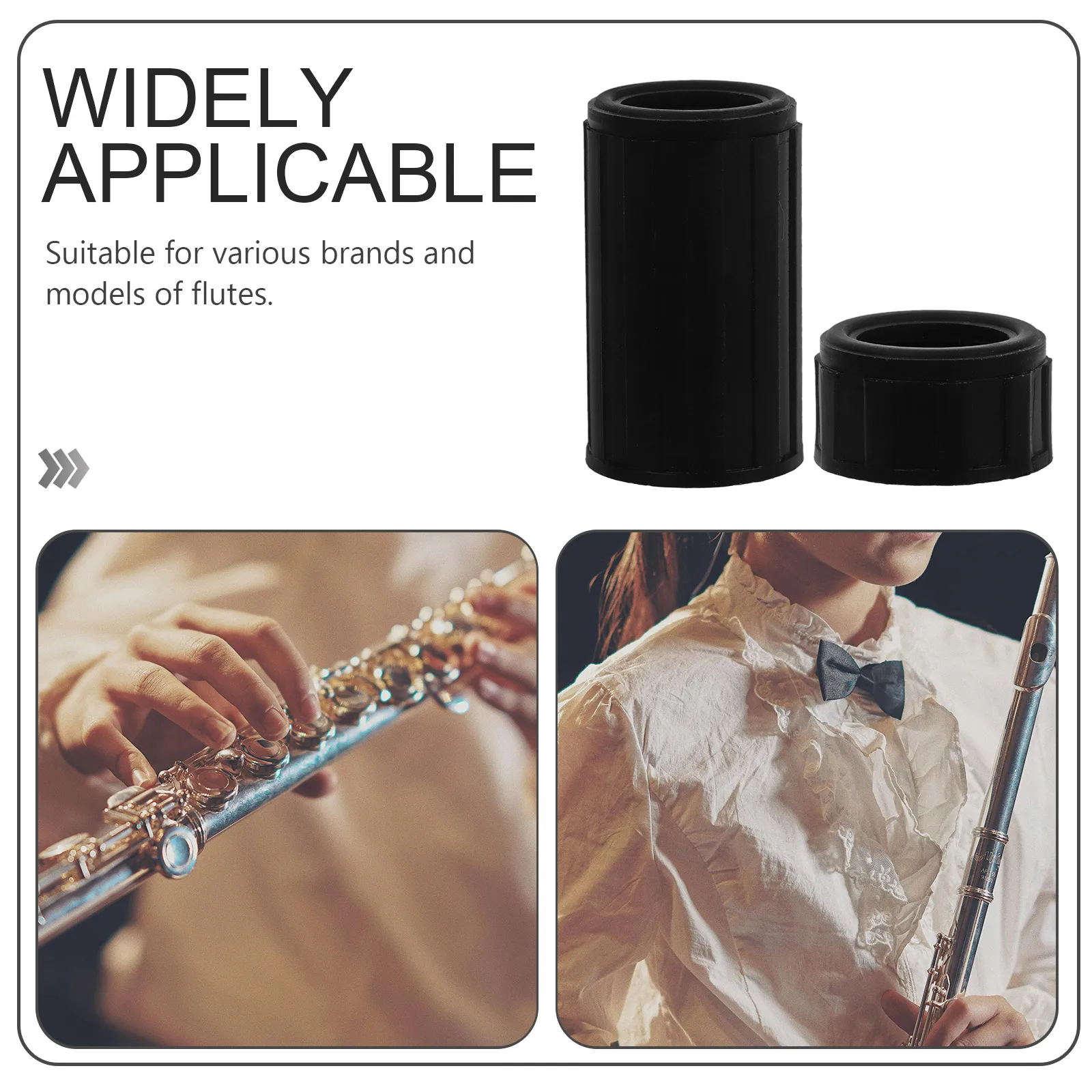 

3 Sets Flute Protective Cover Musical Accessory Sleeve Replacements Interface Accessories Protector Cap Small