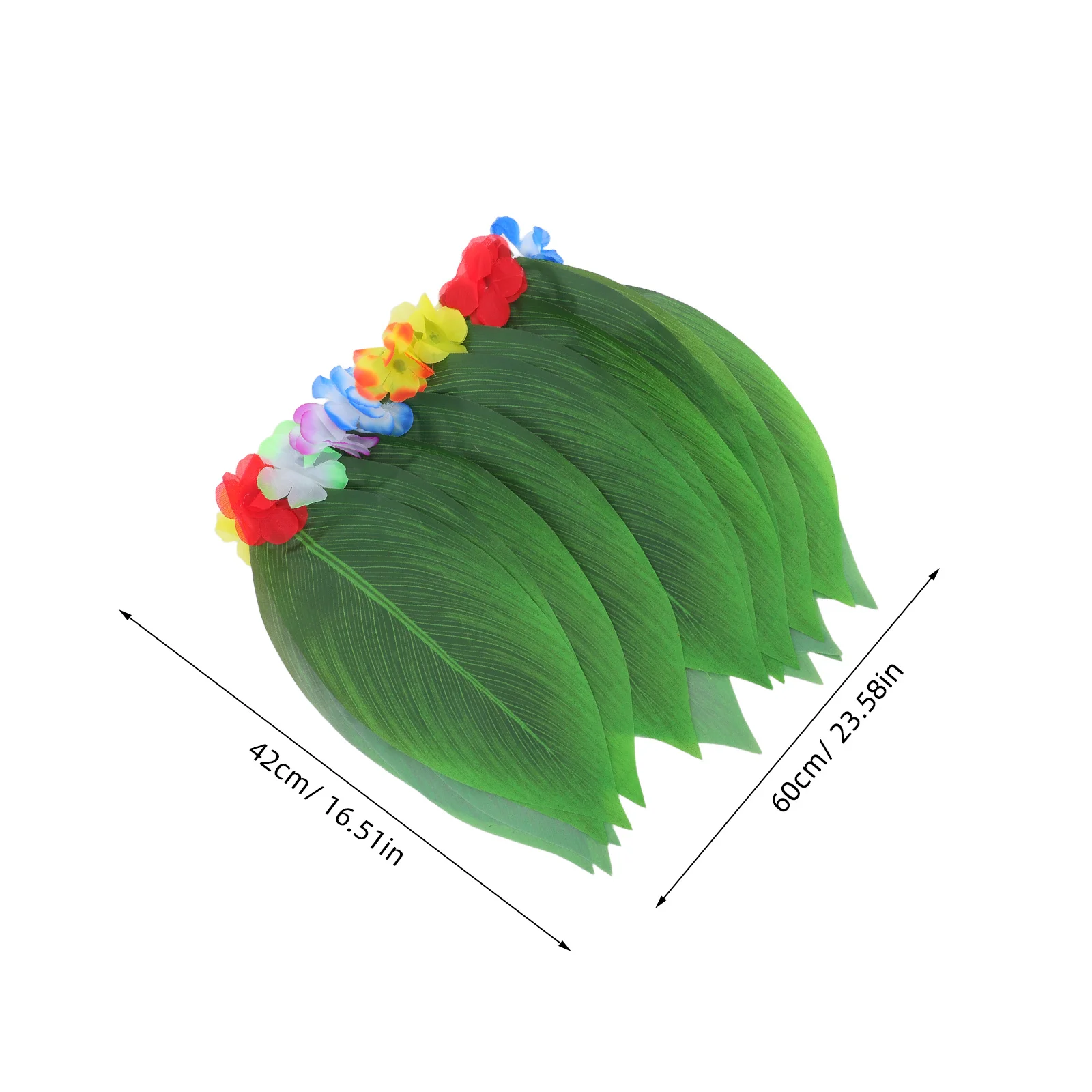 1 set 1 set Hawaiiaanse bladrok stof bladeren handgemaakte realistische tropische strand Luau feestkostuum kinderfestivalaccessoires