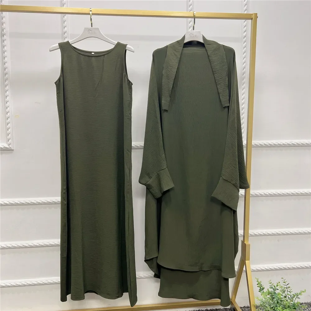 Robe de prière pour femmes musulmanes, ensemble de 2 pièces, vêtements islamiques, Khimar Abayas Eid Ramadan Abaya dubaï turquie, Kaftan, Robe de vêtement