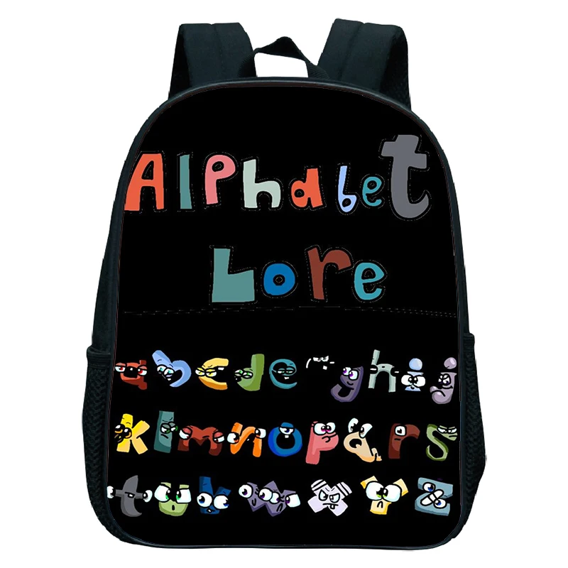 Alphabet Lore Game Cartoon Print Latter Backpacks for Kids, Maternelle, Softback, Cartable, Toddler, Backpack, Boys, Girls