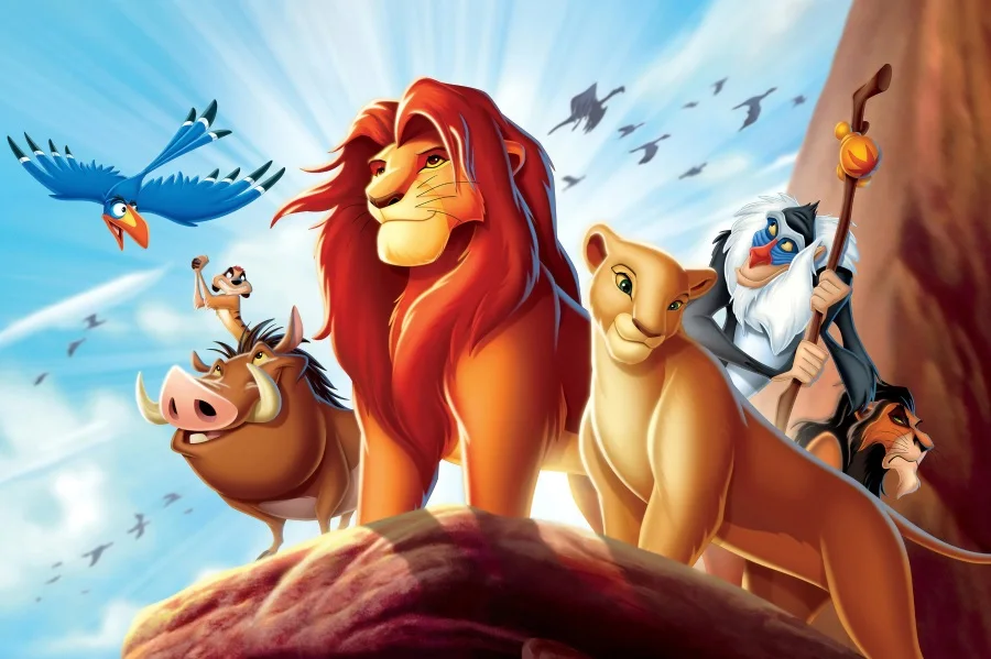 ديزني الأسد الملك سيمبا خلفية مخصصة الغابات الاطفال حفلة عيد ميلاد صور خلفية غروب الشمس استحمام الطفل راية ملصق الكرتون