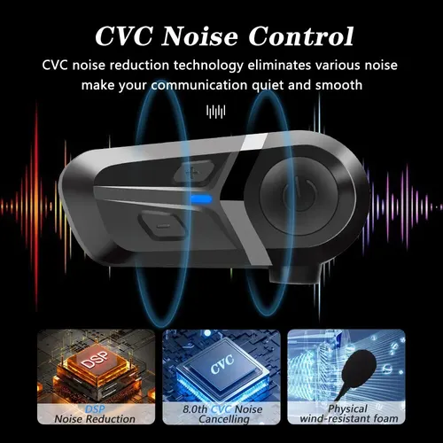 Auriculares inalámbricos impermeables para casco de motocicleta, manos libres para llamadas, reproductor de música para casco de Moto, Bluetooth 5,3