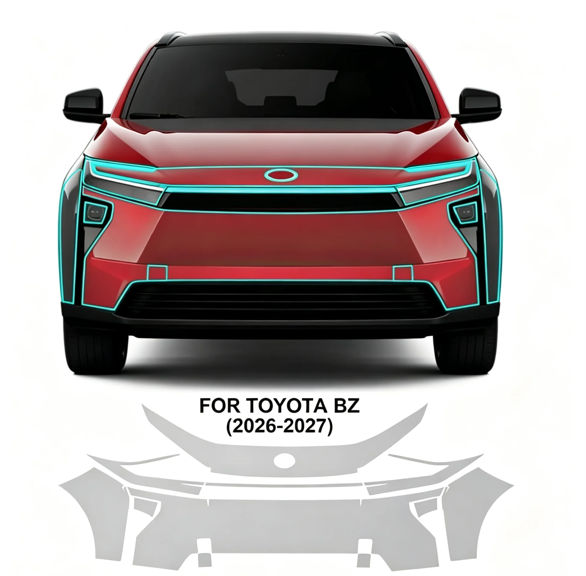 Car Paint Protection Film For Toyota BZ 2026 2027 Clear Protective Body Sticker Anti-scratch TPU PPF Bra Kit Accessories