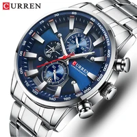 CURREN-Reloj de pulsera deportivo impermeable para hombre, cronógrafo de cuarzo con fecha, masculino, de lujo, nuevo