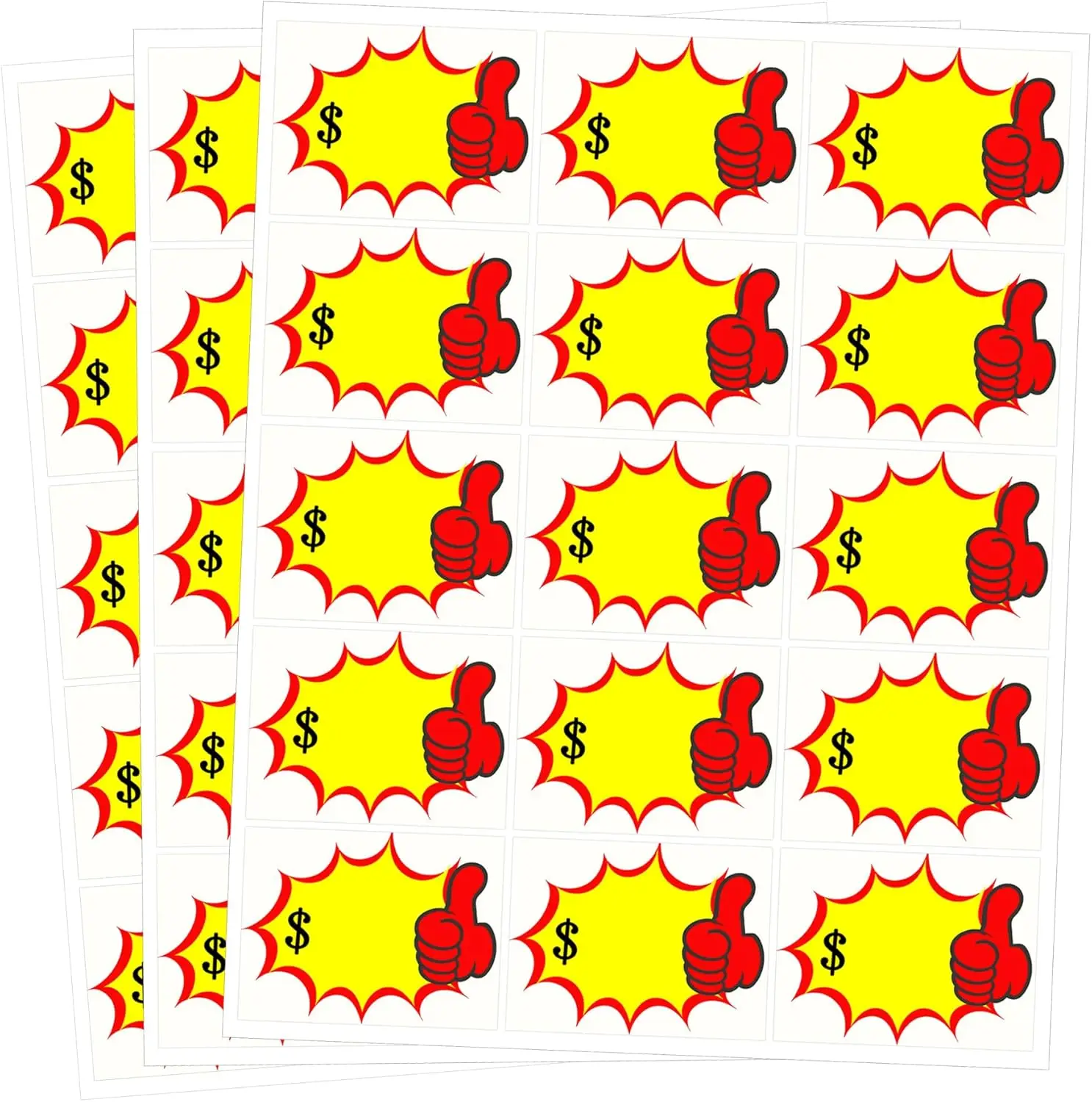

Наклейки для продажи в гараже, наклейка с ценником для двора с большим пустым пространством для письма, съемные 2x3 дюйма, клейкие ценники для двора, 300 шт.