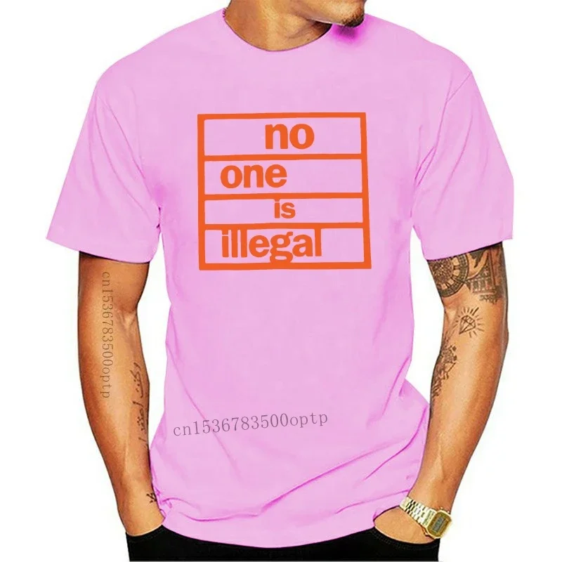 New No one is Illegal T-Shirt schwarz S-5XL Kein Mensch ist illegal englisch Summer Style Casual Clothing