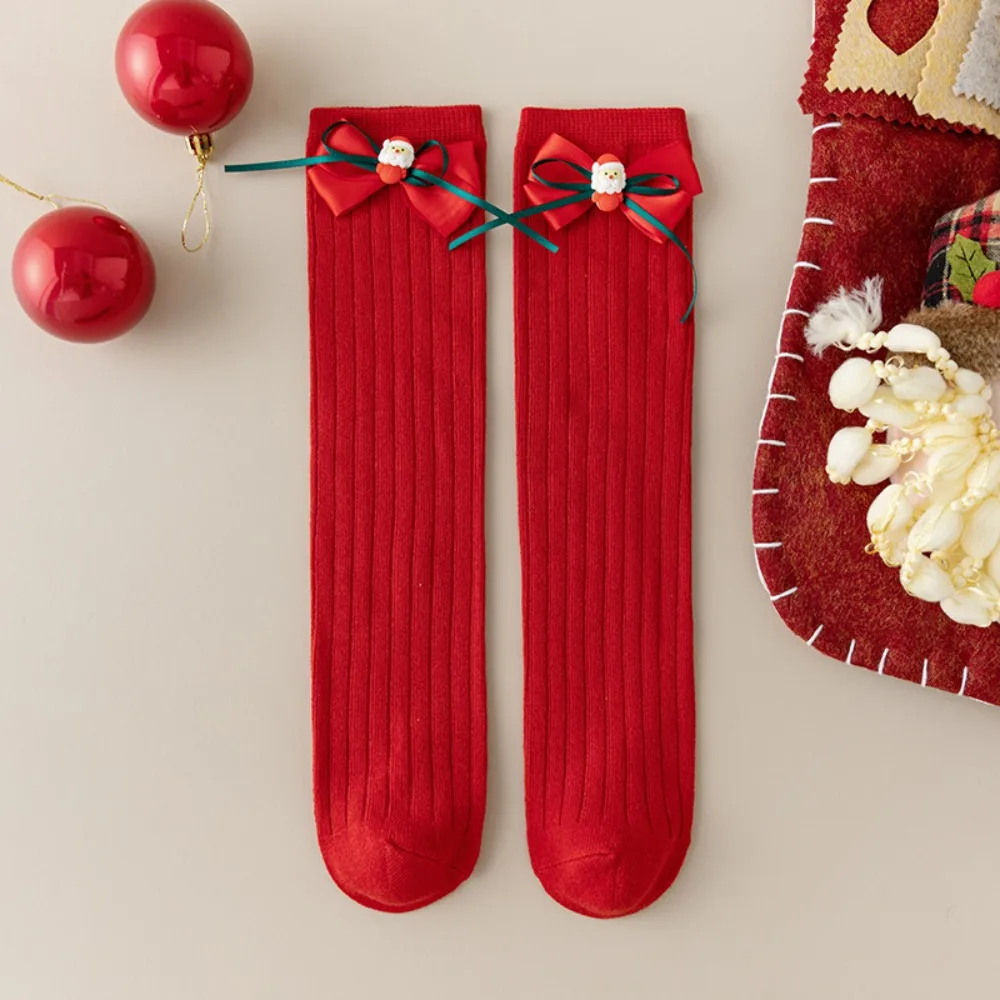 

Comfortable Middle Tube New Year Red Socks Green Thicken Christmas Socks Princess Sweet Sleeping Socks Autumn