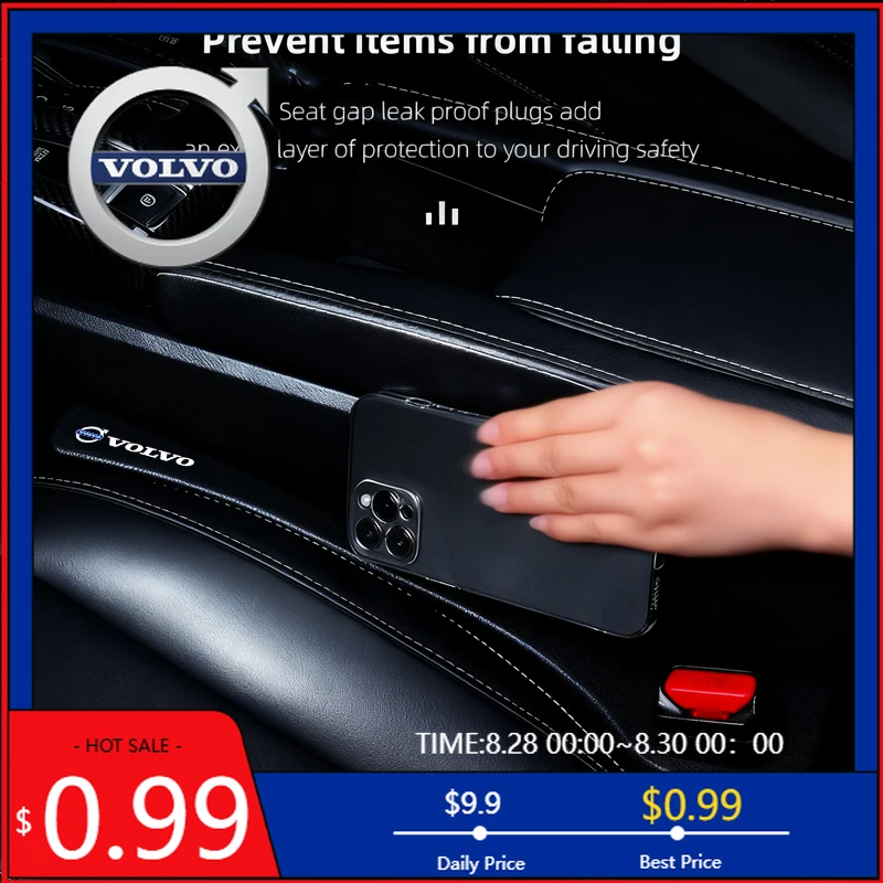 

Новинка 2026: Горячая продажа! Накладки на руль для Volvo (2 шт.) и уплотнители для зазоров автомобильных сидений (защита от протечек) для Volvo ES90, EC40, EX40, EM90, XC