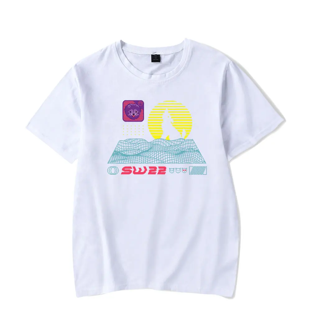 Sssniperwolf Synthwave Logo Merch T-Shirt Mannen En Vrouw Korte Mouw Vrouwen Grappig T-Shirt Unisex Harajuku Tops Shirt