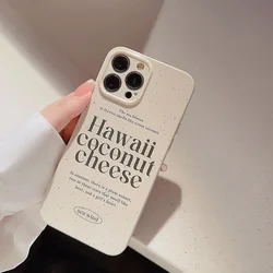 Ins Simple Style English Word Phone Case for iPhone17 16 15 14 12 13 11 Pro ProMax Plus X XR Xsmax Shockproof Soft Phone Cover
