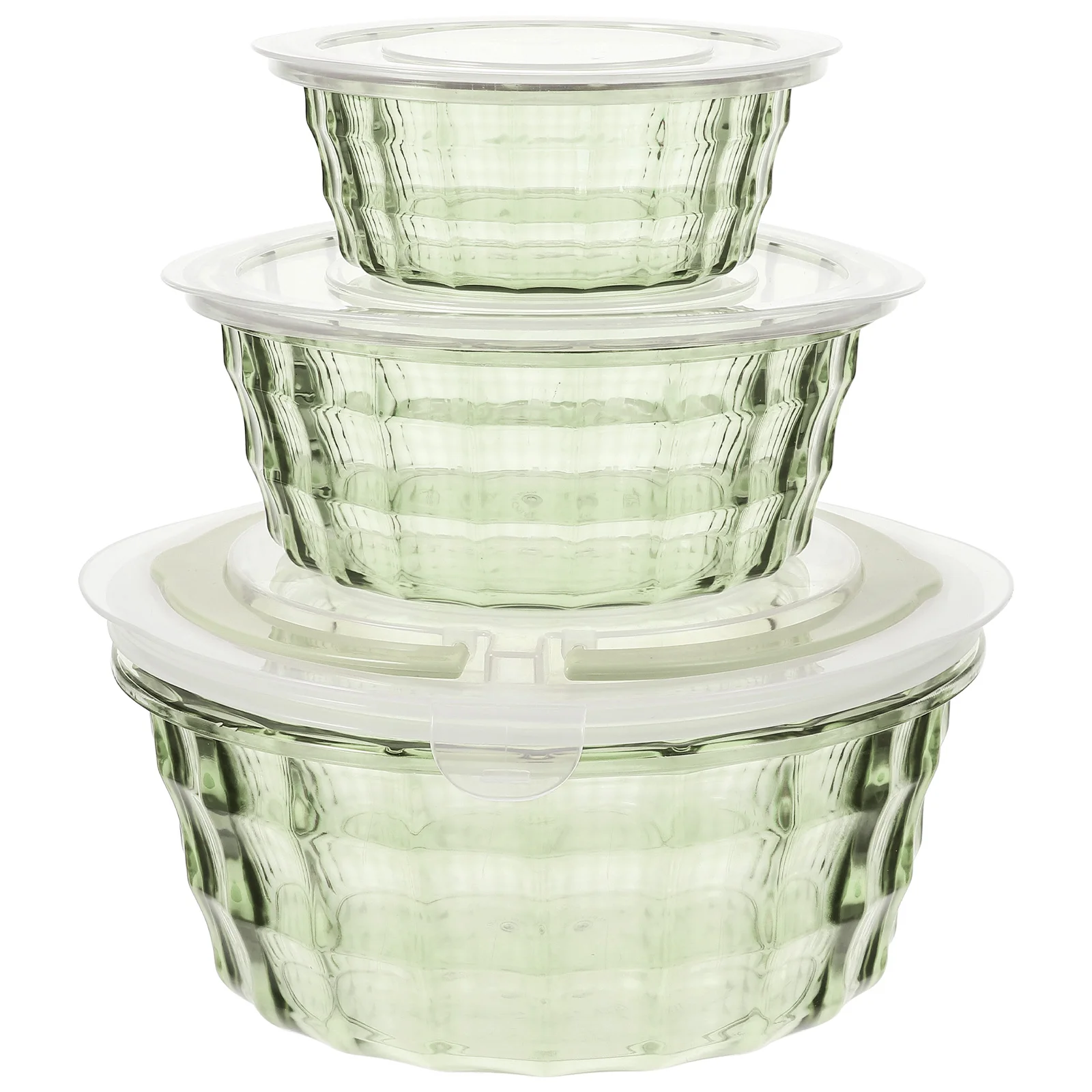 

3 Pcs Crisper Set Food Prep Supplies Kitchen Storage Bins Refrigerator Mixing Containers Salad Polypropylene