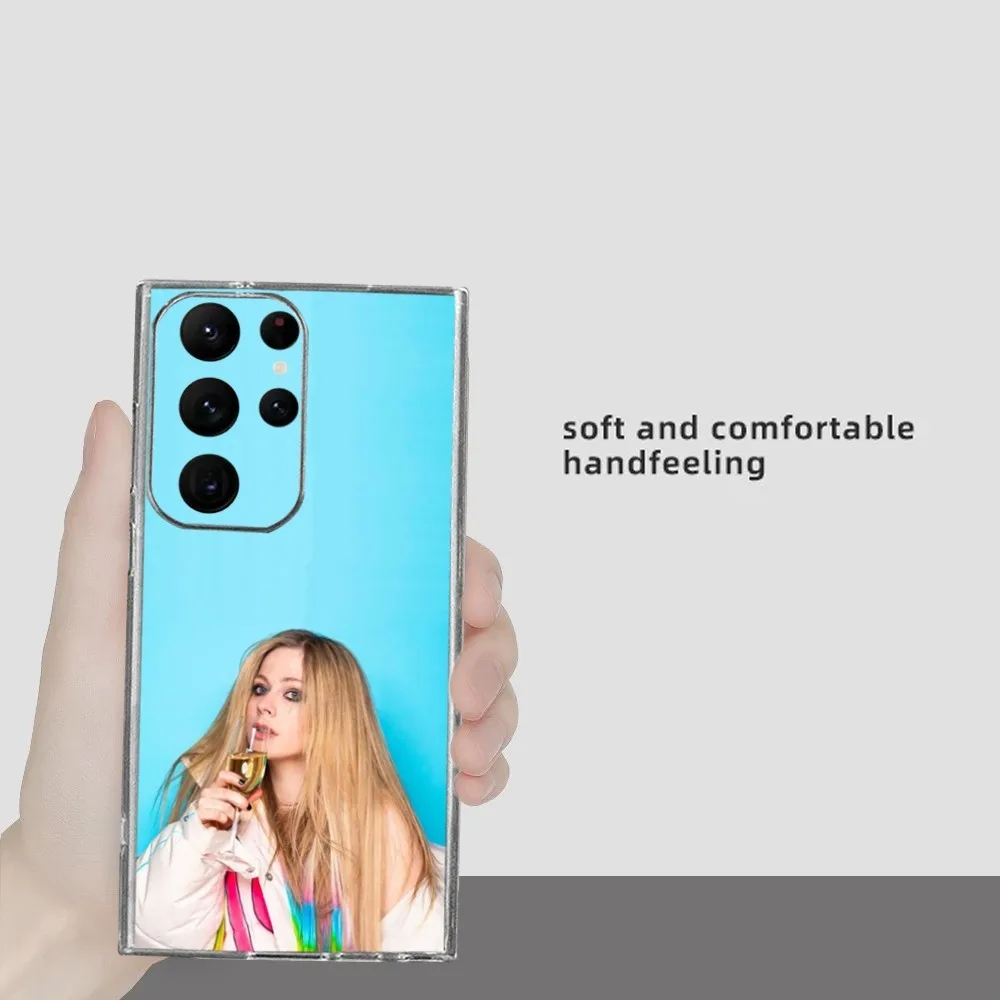 A-Avril Ramona Lavigne Phone Case for Samsung Galaxy S24 Ultra S22 S23 Ultra S21 S20 5G Protective Silicone TPU Funda
