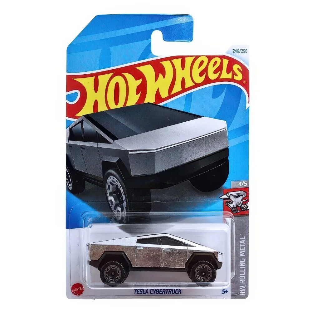 Original Hot Wheels 1/64 Tesla Cybertruck HW Rolling Metal 2024 Miniatures Car Hoteelws Diecast Model Car Hotweheels HotWheels