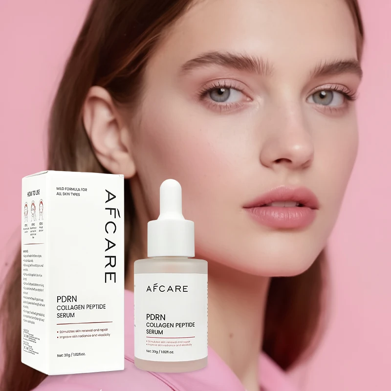 

PDRN Collagen Pink Facial Serum - Vegan Glow Serum with Peptides & Niacinamide for Hydrated Firm-Looking Skin