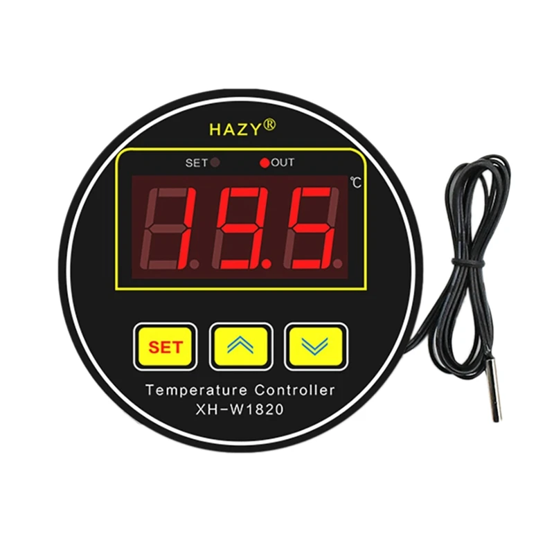 

NEW-XH-W1820 Round Panel Install Digital Temperature Controller High Power Heating/Cooling 110-220V