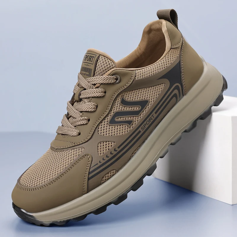

Spring New Sports Casual Shoes with Mesh Breathable Outdoor Wear-Resistant Driving and Jogging Shoes for Men