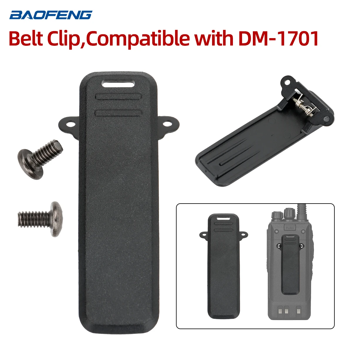 

Original Baofeng DM-1701 Replacement Belt Clip for DM 1701 DMR Digital Mobile Radio Walkie Talkie Ham Radio Accessories