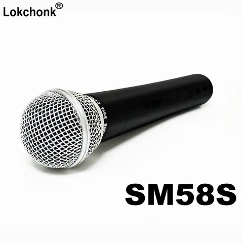 Lokchonk Dynamic Vocal Microphone Handheld Cardioid Microphone for Singing, Stage, Studio, Karaoke SM58S