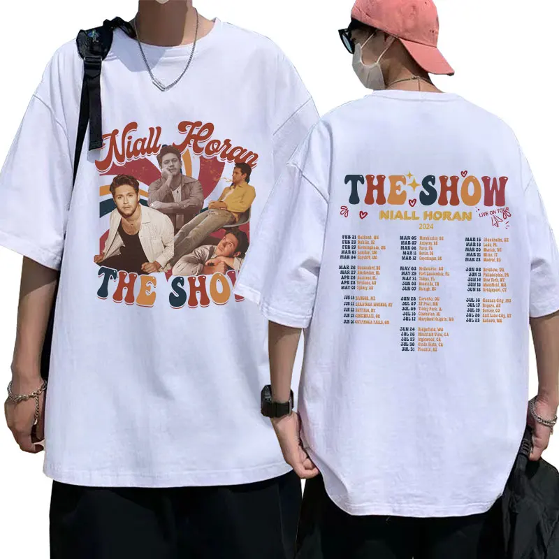 Niall Horan 2024 The Show Live on Tour Graphic T Shirt Men Women Fashion Summer T Shirts Cotton Casual Loose Street Short Sleeve