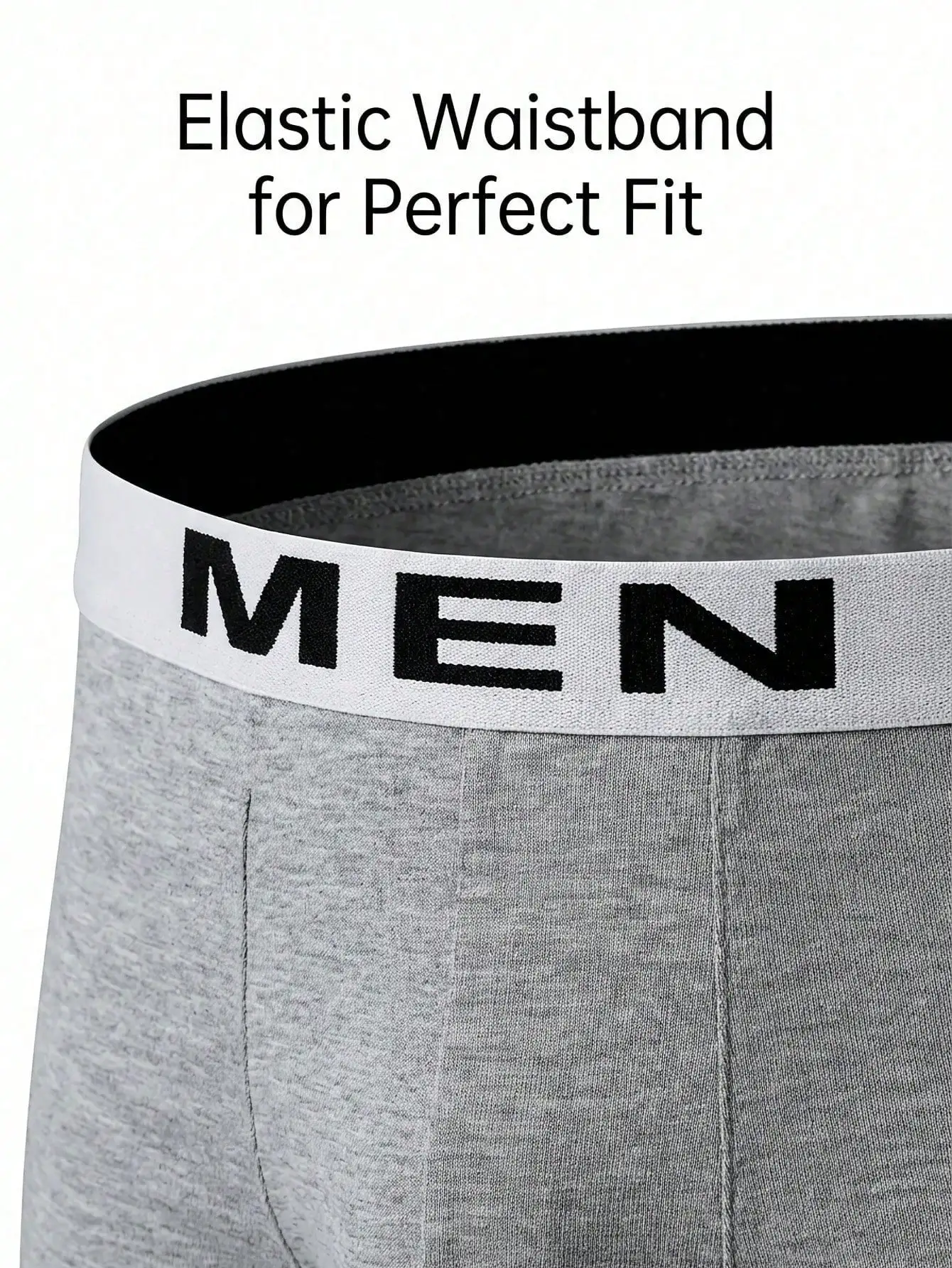 

5 шт. мужских однотонных дышащих эластичных трусов-боксеров, мягкие и удобные, для повседневной носки