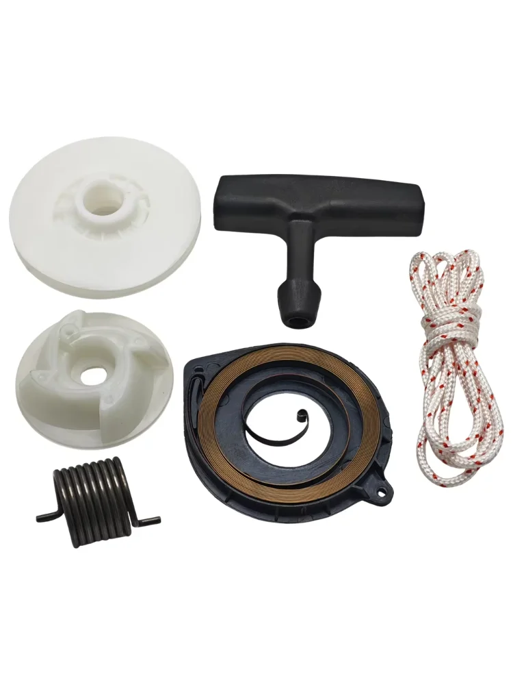 Recoil Starter Pulley Spring Grip Rope Kit For Husqvarna 435 440 445 450 445E 450E Chainsaw Garden Tools