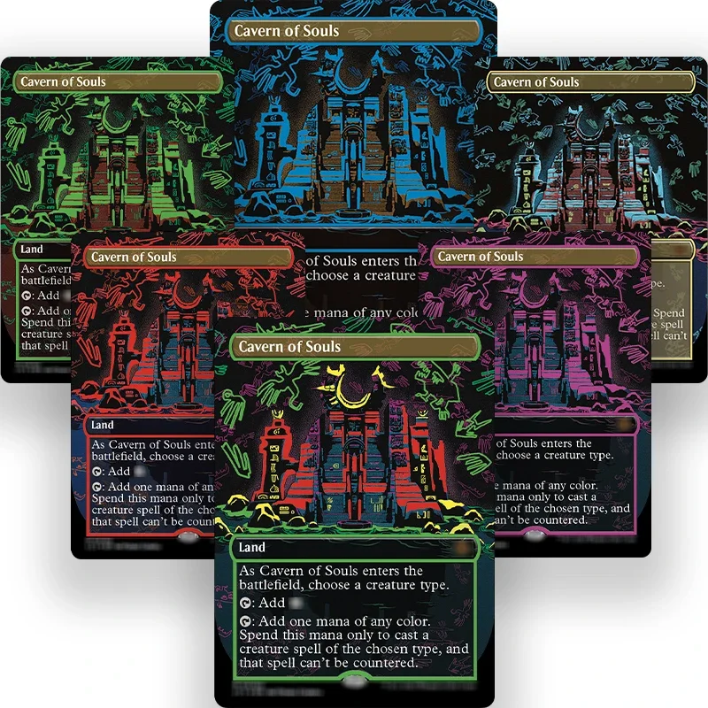 

(LCI) HoloFoil Proxy Cavern of Souls Land Number 410/a/b/c/d/e/f Rare holographic DIY Replica Collectibles Cards