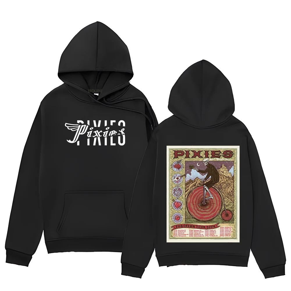 

Pixies Band European Tour 2024 Tour New Hoodies Alternative Rock Cotton Oversized Clothing Funko Pop O-neck Short Sleeve Hoody