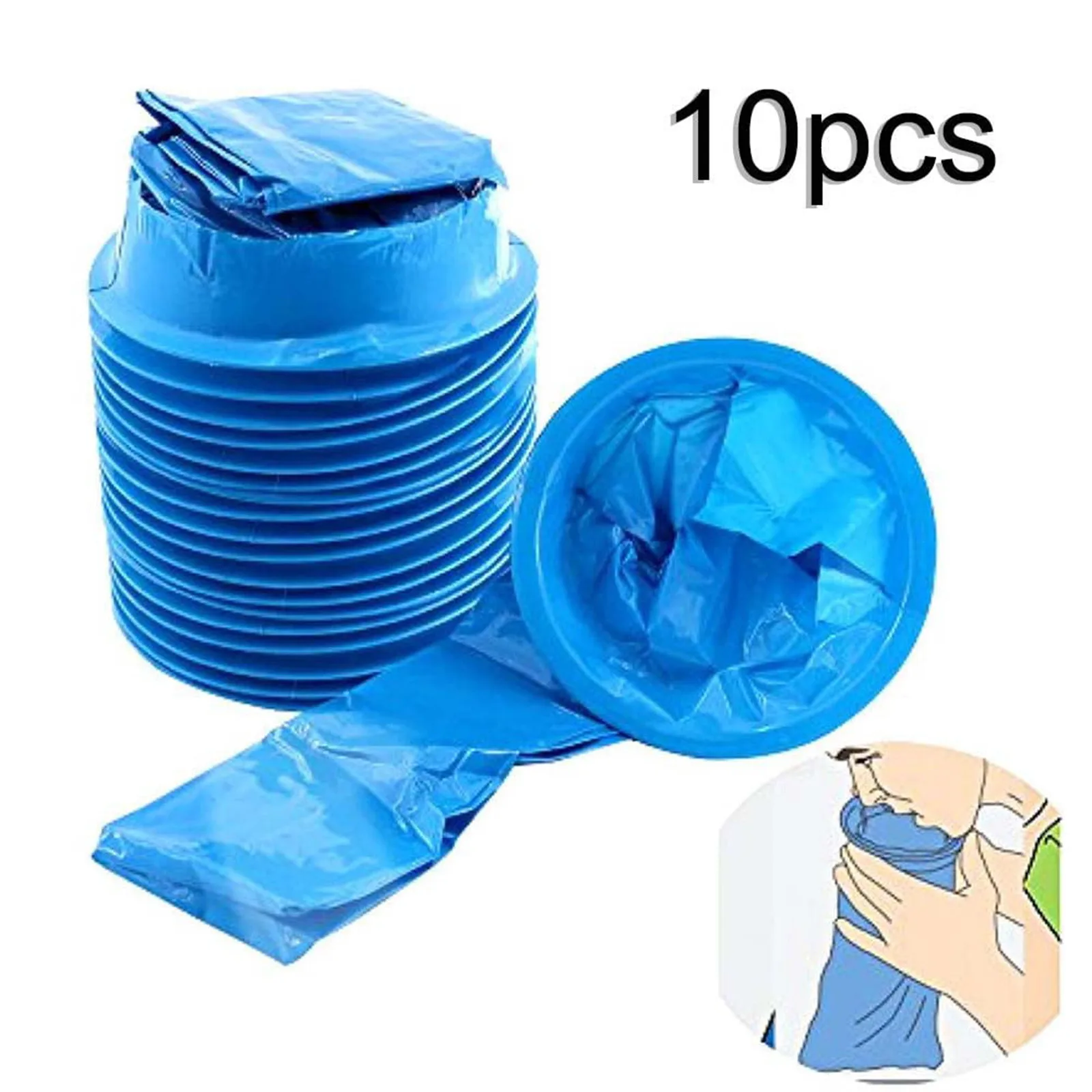 Bolsas desechables de Emesis resistentes a las fugas, bolsas de pechera, 10 piezas