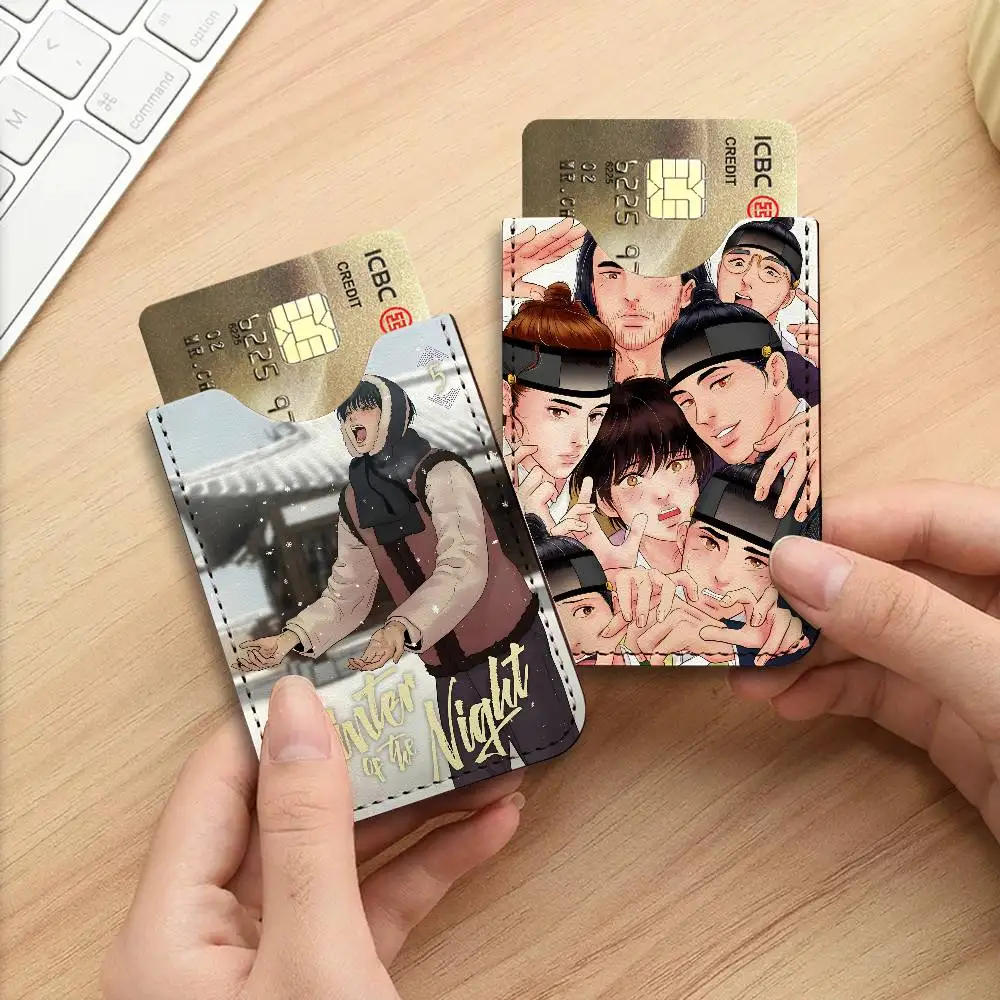 P-Painter-Of-The-Night Dramatic-Erotic PU Leather Card Holder Sleeve for Credit Cards,Secure/Slim Design, Travel Storage