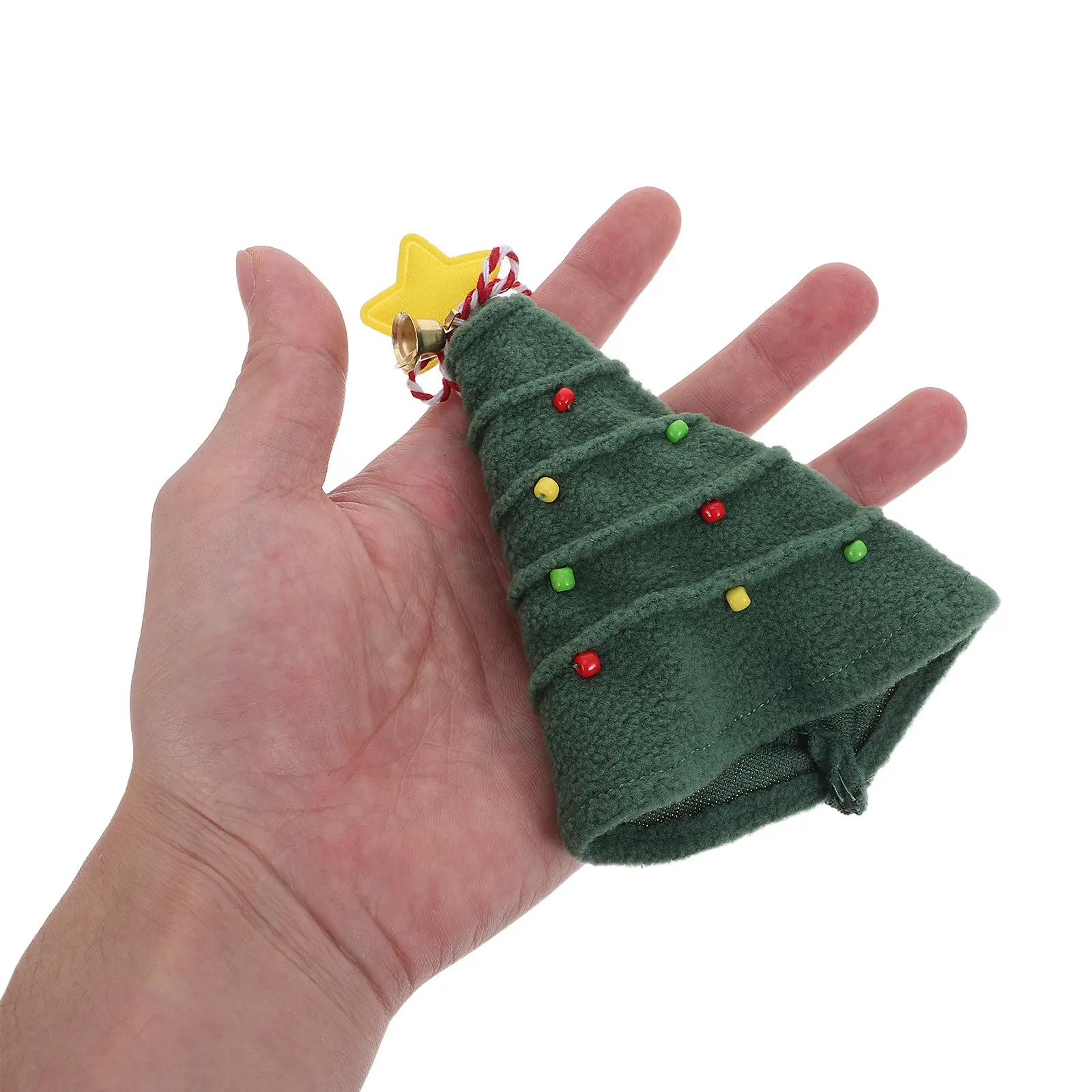 Christmas Mini Outfit Set 17cm Holiday Dress-Up Accessories for Tree Decoration, Hat & Crossbody Bag