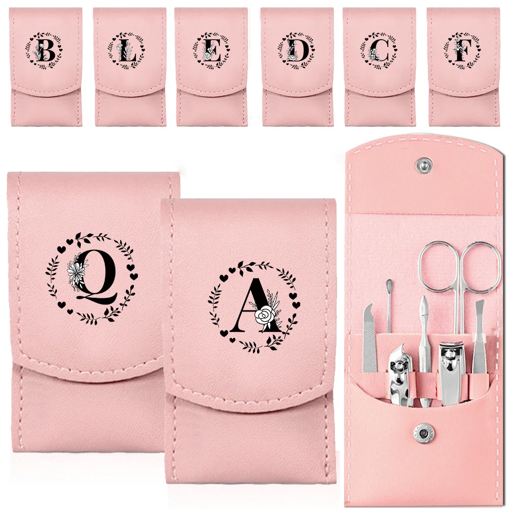 Stainless Steel Nail Clipper Set Manicure Pedicure Tools Kit Essential Ideal Gift Garland Letter Pattern