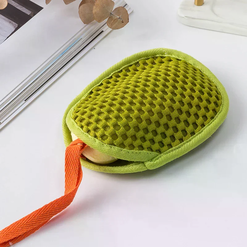 قفاز ليفة الحمام 2 في 1 مزدوج الجانب لإزالة الجلد الميت والأوساخ قفاز حمام قماش الاستحمام رغوة كيس الصابون يمكن وضع الصابون #5