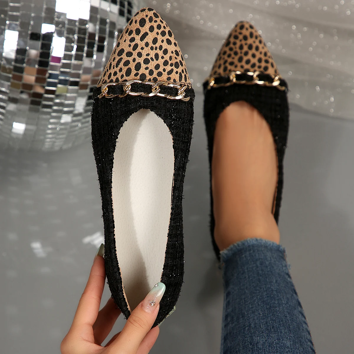 المرأة العصرية أشار تو المتسكعون غطاء للقدم أحذية نسائية 2025 الخريف جديد حذاء نسائي كاجوال حجم كبير 36-43 Zapatilla #2