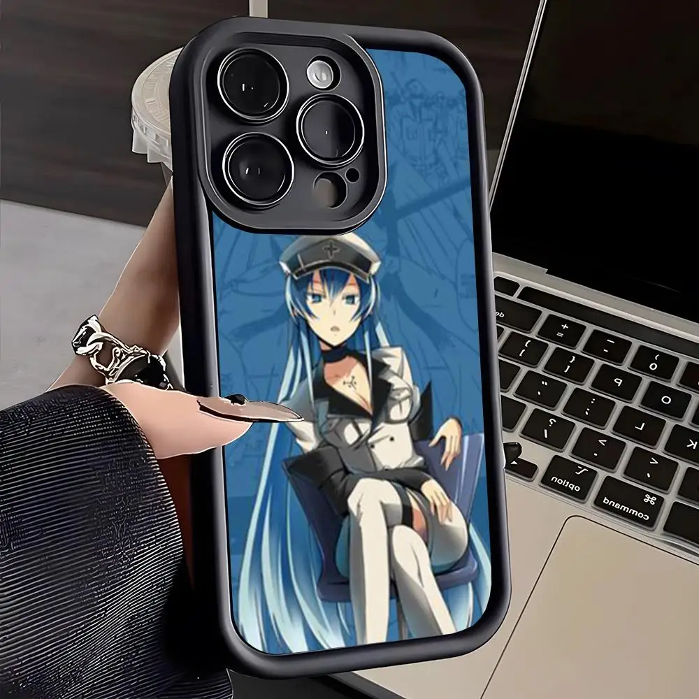 Esdeath Akame Ga Kill Anime Phone Case For IPhone 16 Pro Max 15 Pro 14 Plus 13 12 11 XR XS Max X 7 8 Plus Soft TPU Back Cover