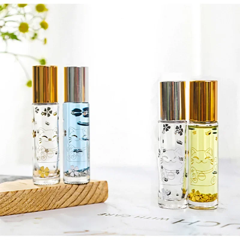 1PC  Empty 10ML Perfume Roll On Bottle Thick Glass Essential Oil Vials with Stainless Steel Roller Ball