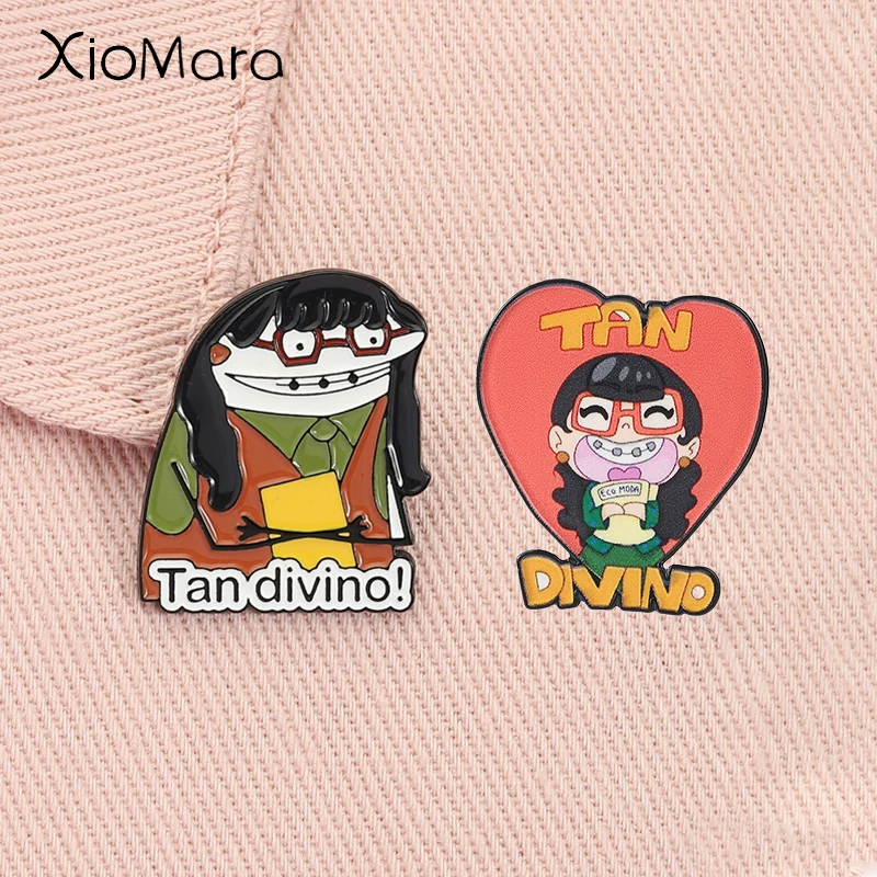 Pin de Esmalte da Série de TV de Comédia Ugly Betty, Personagem de Desenho Animado, Menina, Broche Divino com Tema Espanhol, Distintivo de Lapela, Presente de Joia Engraçado para Amigos