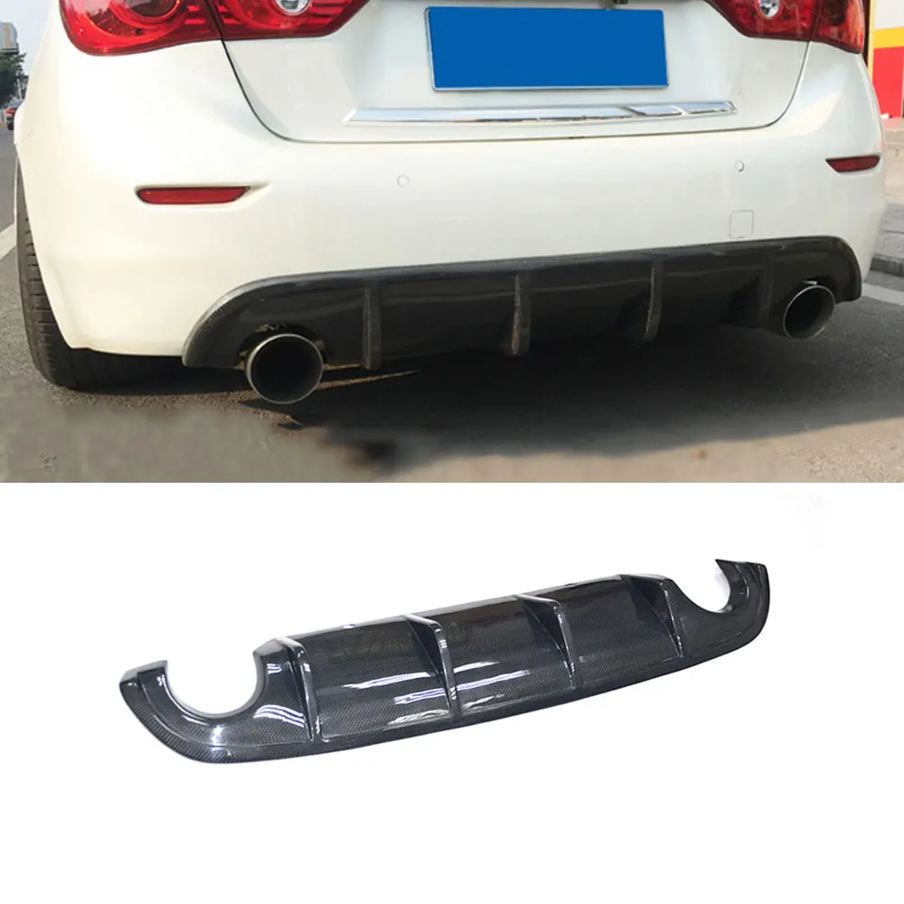 

VACOMUL Carbon Fiber Q50 Rear Bumper Diffuser Rear Spoiler for Infiniti Q50 Q50S 2014-2017 add on style Bumper Guard car styling