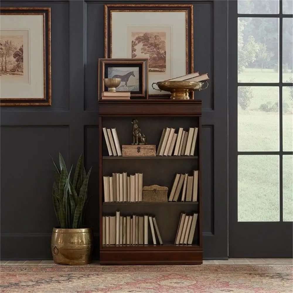 Jr Executive 48 Inch Wooden Bookcase Storage Shelf Office Home 4-Tier Display Cabinet, Customized