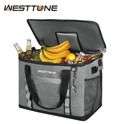 WESTTUNE Borsa termica morbida da 75 lattine Borsa frigo pieghevole Petto di ghiaccio Grande dispositivo di raffreddamento da campeggio a tenuta stagna Dispositivo di raffreddamento portatile per viaggi in spiaggia