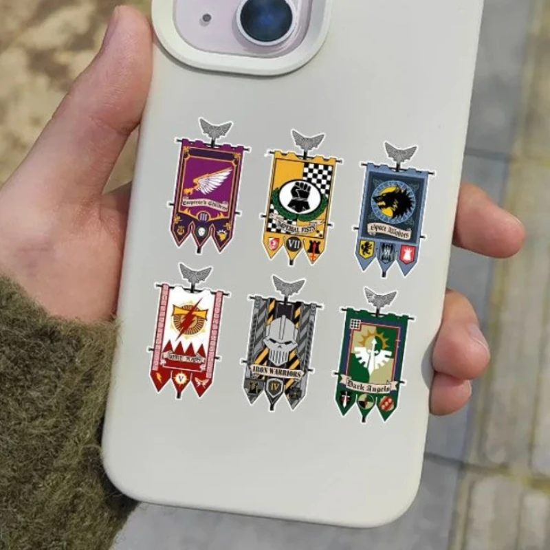 Pegatinas Reflectantes para el Juego Warhammer 40k, Pegatinas Creativas para Decoración de Carcasas de Teléfono Móvil y Escritorio, Pegatinas Impermeables DIY
