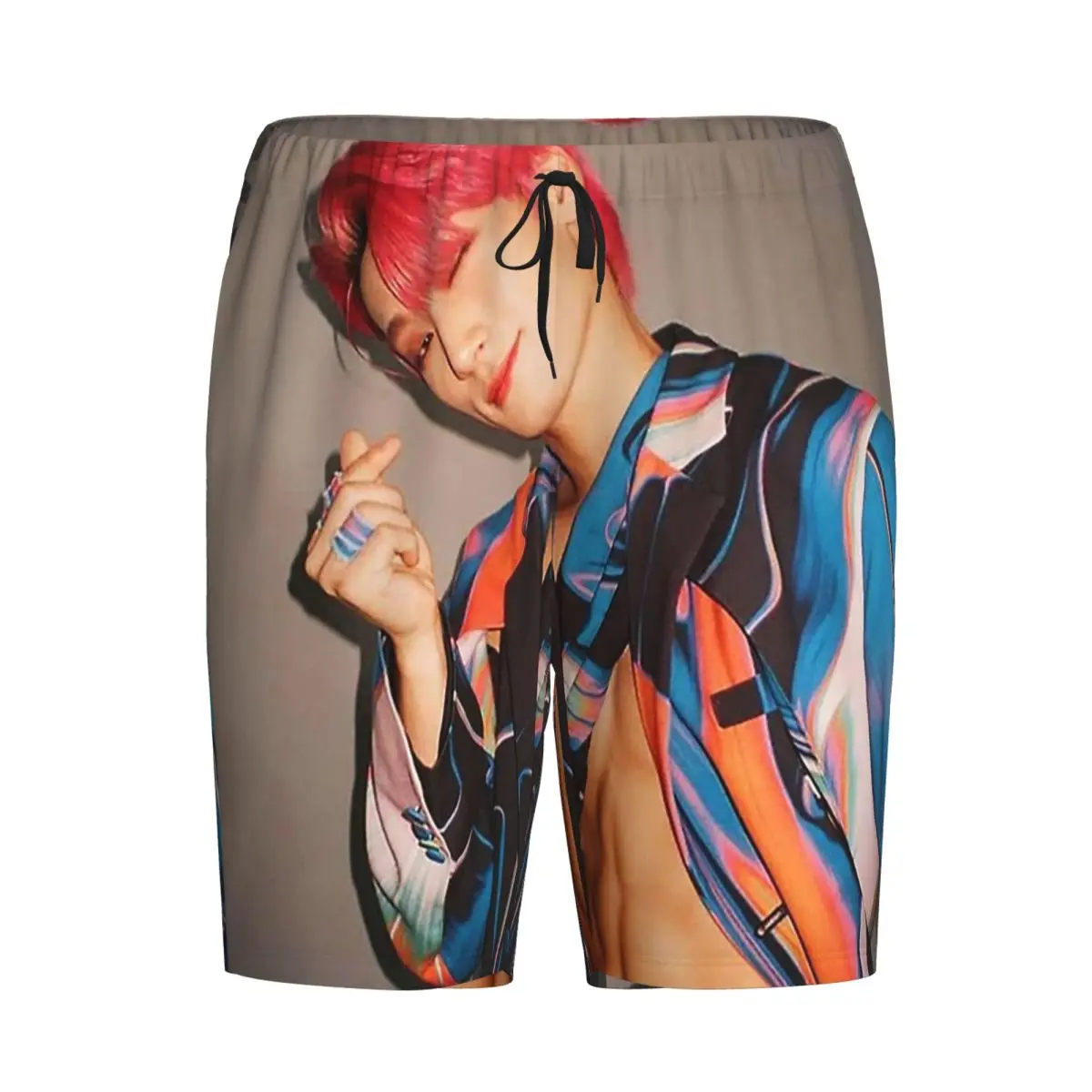 

Custom Choi San Ateez Shorts Sleeping Pants Men Pajama Pants Lounge Sleep Sleepwear Bottoms