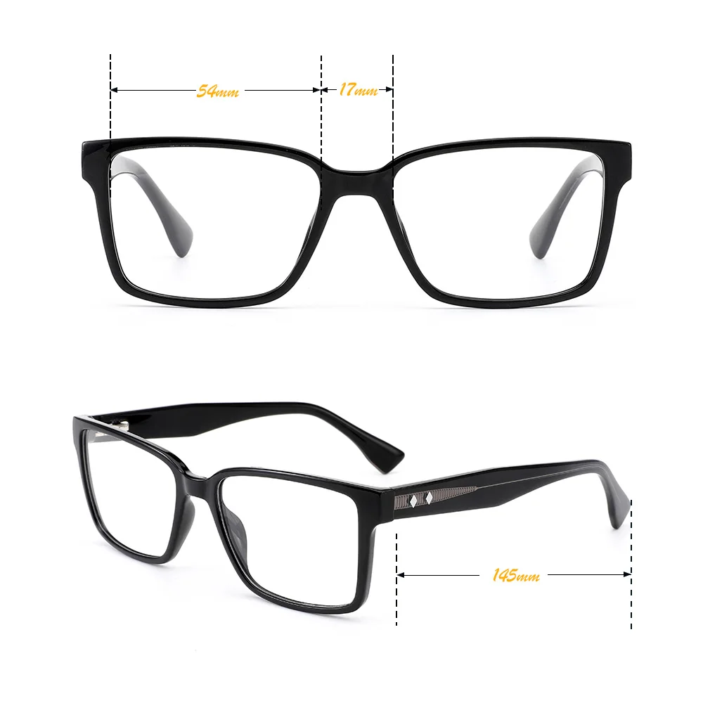 컴퓨터 독서 안경 프레임 남성용 여성용 아세테이트 안티 블루 라이트 렌즈 가볍고 편안한 착용감