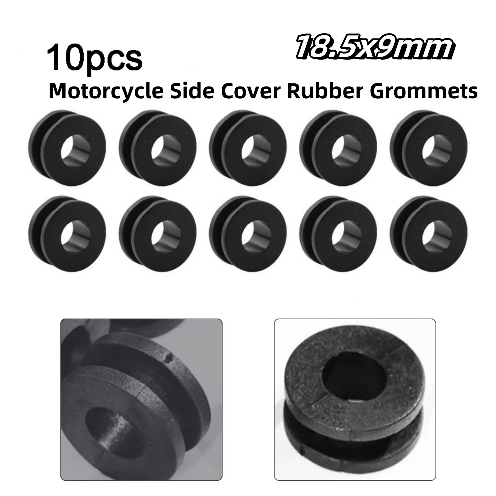 10Pcs M6 Motorcycle Rubber Washers Pads Grommets Bolt Fairings Screw Cowling For Fender Cushion Motorcycle Body Parts For Honda