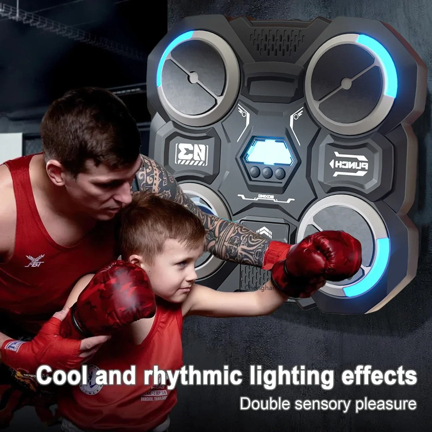 Smart Music Boxing Machine For Kids Boys Anti-Stress Game Sports Fitness Boxing Trainer Home Exercise Response Training Boxing