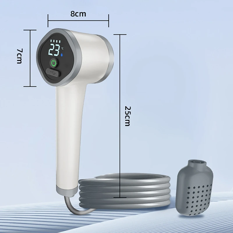Outdoor Garden Wireless Shower Battery-powered Rechargeable Portable Shower Head for Country House Human Tourist Camping Travel